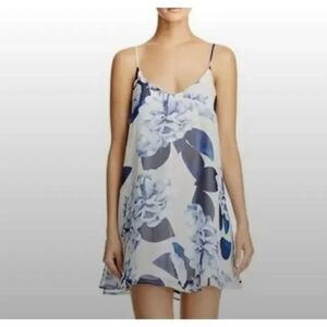 Show Me Your MuMu Blue Floral Tank Dress Size LARGE